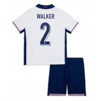 England Kyle Walker #2 Hjemmebanesæt Børn EM 2024 Kortærmet (+ Korte bukser)